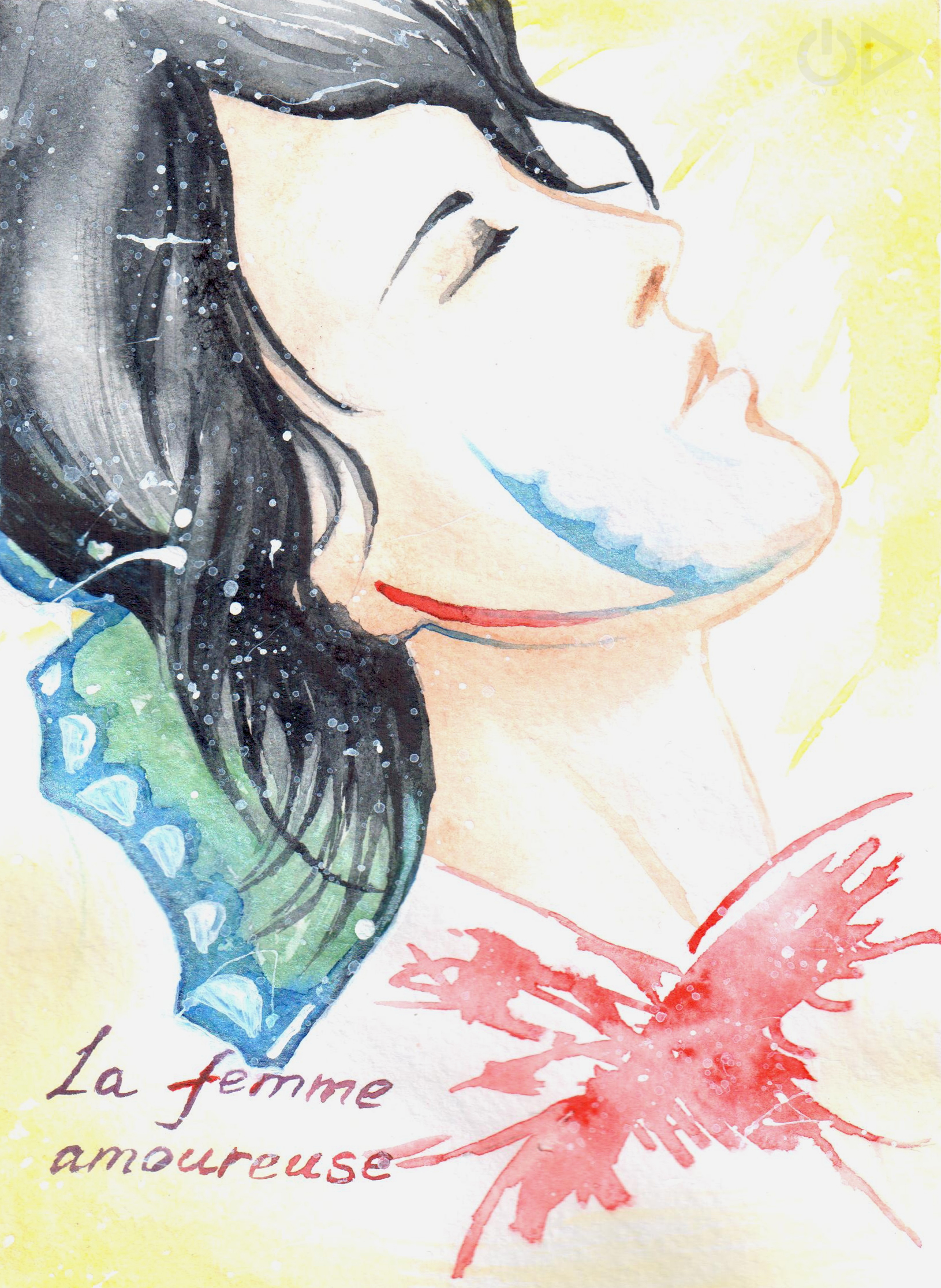 La femme amoureuse Acidica perfumes открытка акварели Анна Закревская