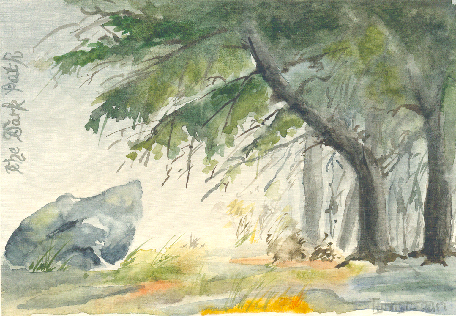 The Dark path Acidica perfumes открытка темная тропа акварели Елена Пильгун